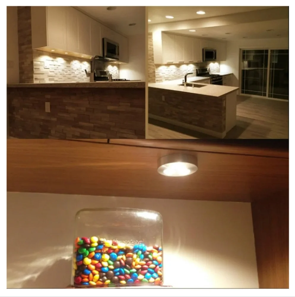 LEÂ Brightest LED Under Cabinet Lighting, Puck Lights, 12VDC, 25W Halogen Replac